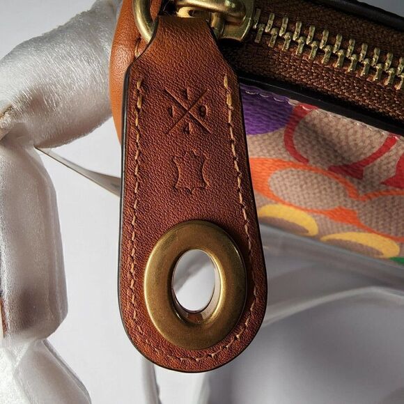 COACH SWINGER Pride Crossbody Shoulder Rainbow Signature Canvas CA100 NWT - Picture 4 of 9